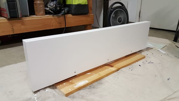 Painting Ikea Lack floating shelves